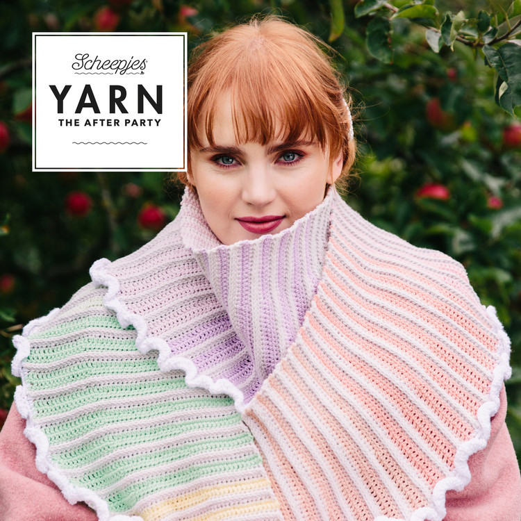 Rainbow Crescent Scarf - Szivárvány sál - horgolásminta